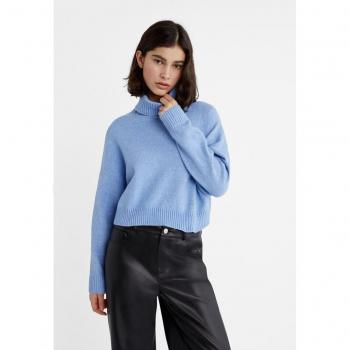 Soft-Touch Knit Sweater Sky Blue Large