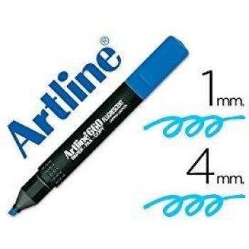ROTULADOR ARTLINE FLUORESCENTE EK-660 AZUL -PUNTA BISELADA