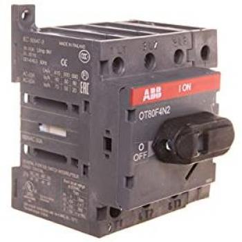 ABB 4-Pole Safety Switch Disconnector OT80F4N2, 80A, 37kW, IP20