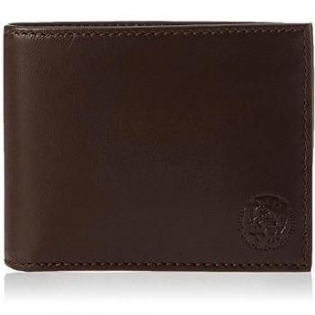 Diesel Back-to-u Neela XS Leather Bifold Wallet Accesorio de Viaje-Billetera Plegable, Grano de Café/Marrón, Talla única para Hombre