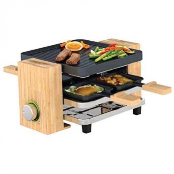 Princess - Parrilla Raclette Pure 4, Potencia de 700W, Negra