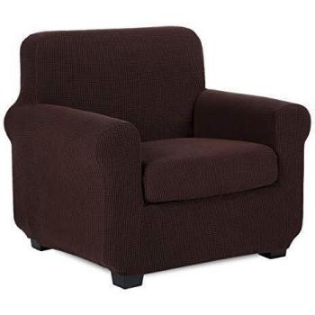 TIANSHU Funda de sillón,2-Piezas Jacquard poliéster Funda de Sofá 1 plazas elasticas Suaves Resistentes
