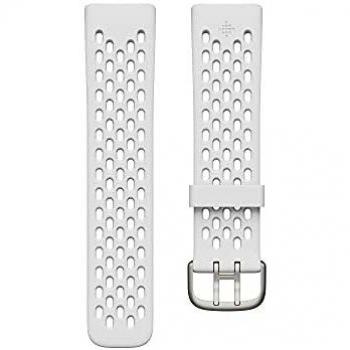 Fitbit, Frost White,Large Charge 5,Sport Band, Unisex-Adult