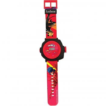 LEXIBOOK - Reloj proyector digital con 20 proyecciones, Miraculous LadyBug