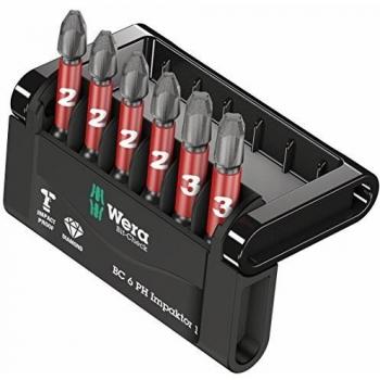 Estuche de puntas Bit-Check 6 PH Impaktor Wera 05057691001
