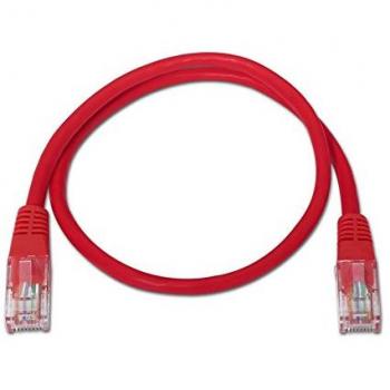 NanoCable 10.20.0102-R - Cable de red Ethernet RJ45 Cat.5e UTP AWG24, rojo, latiguillo de 2mts