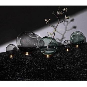 AYTM Globe - Jarrón (diámetro de 17 cm, altura de 17 cm, diámetro de 17 cm), color negro y dorado