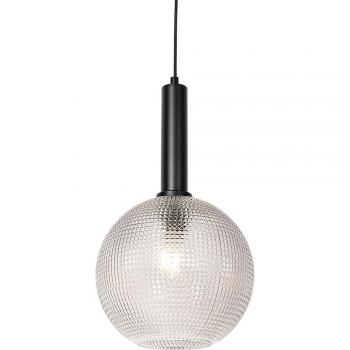Lámpara colgante de diseño negra con cristal ahumado Chico QAZQA