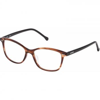 Loewe VLW9575206XE Monturas de gafas, Shiny Streaked Brown, 55 Unisex