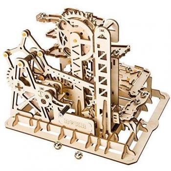 ROKR Marble Roller Coaster Clockwork Mechanical 3D Puzzle Game Woodcraft Kit Adulto Craft Set Puzzle Present
