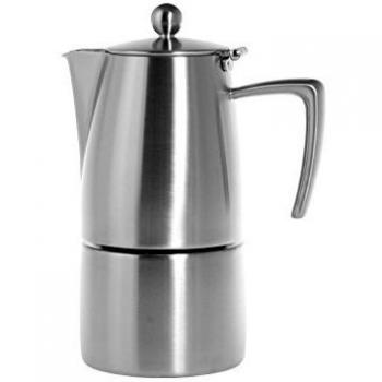 Cafetera Moka 4 Tazas de Acero Inoxidable Satinado para Inducción - Modelo Slancio ILSA