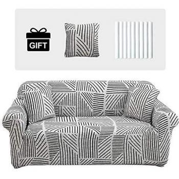 JOYDREAM Funda de Sofá 4 plazas, Funda Elástica para Sofá, Funda de Sofá Elástica, Funda Sofá Printed con 1 Funda de Cojín, Padrón#ZX/X-Large