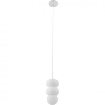 Lámpara colgante Nielson de 12 cm en blanco, yeso y regulable para salón y comedor