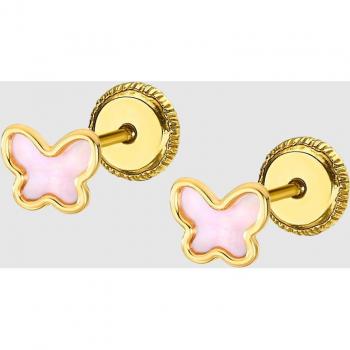Pendientes Mariposa Time Road LG00178 Oro 9K Infantil