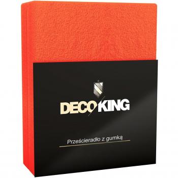 decoking 05965 sábana bajera, algodón, naranja, 180 x 200/200 x 220 cm