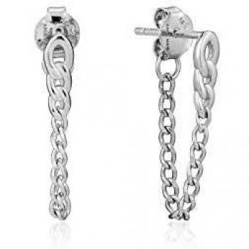 CURB CHAIN STUD EARRINGS