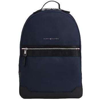 Tommy Hilfiger Elevated Nylon Laptop Backpack - Elegant Blue Contrast Detail
