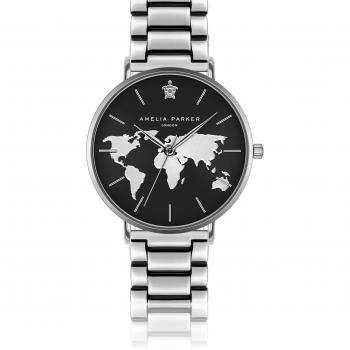 Amelia Parker Secret Vacation Link Women's Watch - Silver - 38 mm