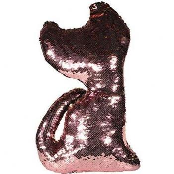 MONTEMAGGI Cojín mágico con forma de gatito, 23 x 7 x 40 cm, rosa