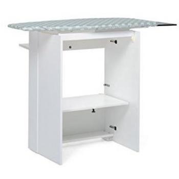 Mesa de planchar móvil plegable Foppapedretti Stiraemolla 101 x 49 cm, aluminio, algodón y poliéster, color blanco