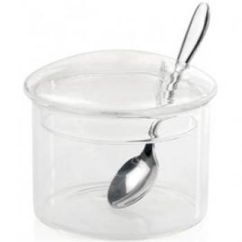 Andrea House MS64316 - Azucarero Cristal C/Cuch. Ø8X7Hcm