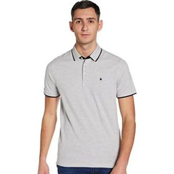 Jack & Jones Paulos Slim Fit Polo Shirt for Men - Dark Grey - XXL