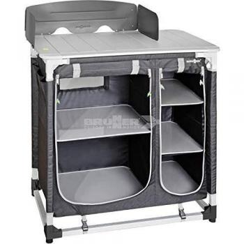 Armario Plegable de Camping Brunner Azabache CT Square - Cocina, Gris Oscuro, Medidas: 85 x 52 x h90 cm