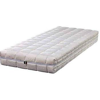 Colchón de Látex Natural 100x200 cm Firme + Almohada Viscoelástica + Alèse - Especial para Somier Eléctrico - Funda Lavable - 7 Zonas de Confort - Núcleo