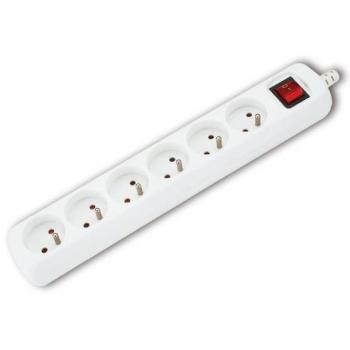 Aigostar - Regleta con 6 enchufes y 1'5 metros con interruptor