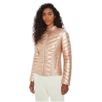 Guess Women's New Vona Down Jacket, Regular Fit, Light Beige, Size XS