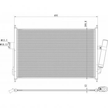 Condensador de aire acondicionado NRF 350490