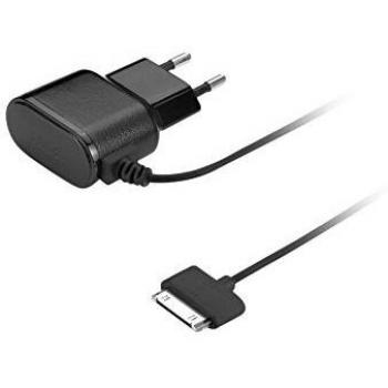 Cargador de Pared AIINO 1A con Cable Dock de 30 Pines Integrado - Negro