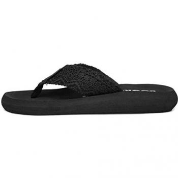 Rocket Dog Women's Spotlight Slip-On Fabric Flip Flop Sandals - Black - Size UK 6