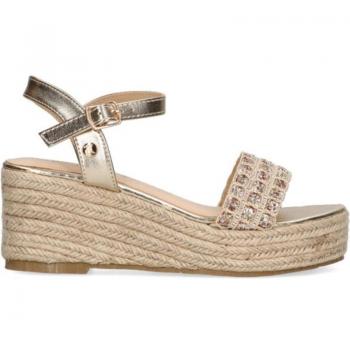 Sandalia Brillantes Etika 10005 Oro para Mujer con Cuna