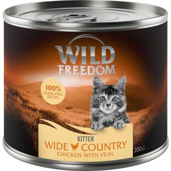 Wild Freedom Kitten Wide Country Ternera y Pollo 6 x 200 g Latas Multipack