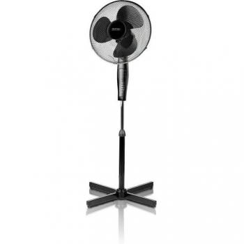MPM MWP-19/C Ventilador de Pie Oscilante 42cm, 3 Velocidades, Altura Ajustable, Temporizador, Control Remoto, 50W, Negro