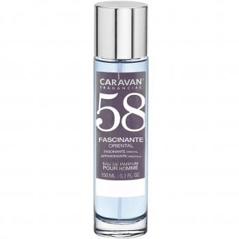 Eau de Parfum Caravan Nº 58 para Caballero, Aroma Fresco y Seductor con Notas de Cedro y Marinas, 150ml