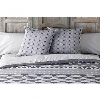 ESTELA - Funda de cojín Jacquard XABIA Color Gris - Medidas 50x50 cm.
