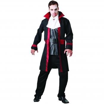 Disfraz de vampiro chic para hombre Halloween negro/burdeos/blanco L