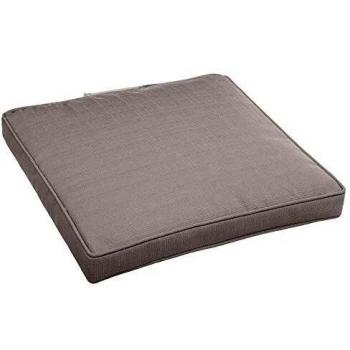 Cojín de Silla Desmontable Taupe 40 x 40 cm - Pack de 4 - Con Velcro