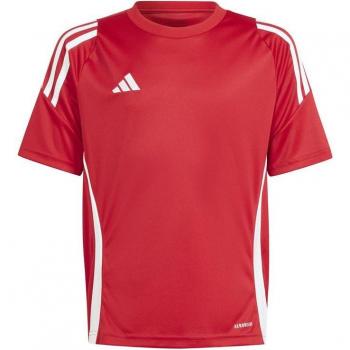 Camiseta de fútbol adidas Tiro24 infantil roja, manga corta, entrenamiento, para niño
