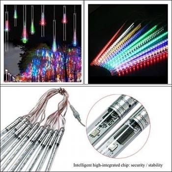NuteDawn 50cm 10 Tubo 540 LED de Meteoros Lluvia Luces Impermeabilizan Cadena para Fiesta de Boda de Decoración del árbol de Navidad