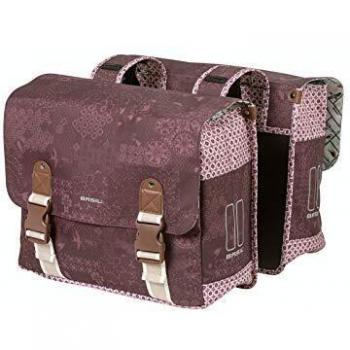 Bolsa de bicicleta doble Basil Boheme 35L color rojo higo