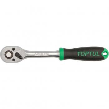 TOPTUL CJBM1220 Chicharra reversible 3/8 con 72 dientes y longitud de 202mm