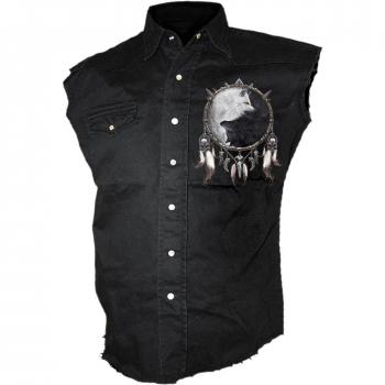 Spiral Wolf Chi Short-Sleeved Shirt for Men - Black - Sizes L to 4XL