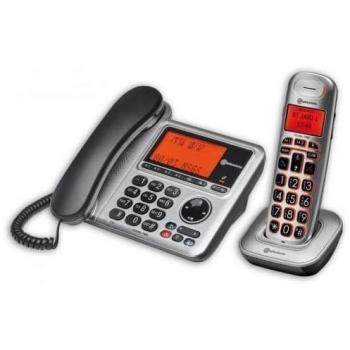 Teléfono Inalambrico Amplificado AMPLICOMMS BIGTEL 1480 con Altavoz y Pantalla Grande
