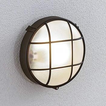 Aplique de Exterior Alisha, Redondo, Negro, Dimmable, Moderno, E27
