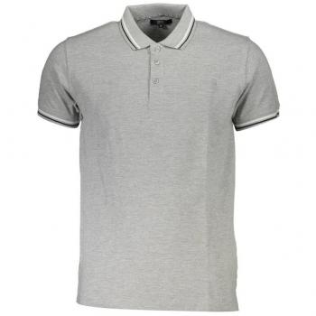 Cavalli Class Gray Cotton Polo Shirt - XXL
