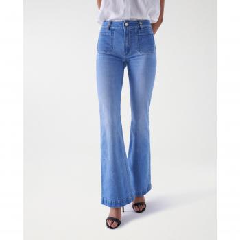 Vaquero push up de mujer Wonder flare Salsa Jeans con bolsillos