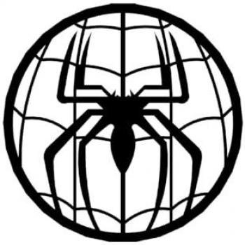 Decoración de Pared en Metal Spiderman 5, Negro, 60x1,5x60 cm, EPIKASA